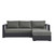 Tahoe 2-Piece Outdoor Patio Powder-Coated Aluminum Right-Facing Chaise Sectional Sofa Set - Gray Charcoal