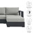 Tahoe 2-Piece Outdoor Patio Powder-Coated Aluminum Right-Facing Chaise Sectional Sofa Set - Gray Gray