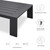 Tahoe Outdoor Patio Powder-Coated Aluminum Coffee Table - Gray