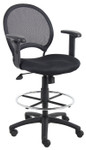 Boss Mesh Drafting Stool W/ Adjustable Arms B16216