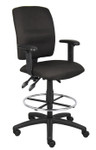 Boss Multi-Function Fabric Drafting Stool W/ Adjustable Arms B1636-BK