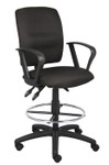 Boss Multi-Function Fabric Drafting Stool W/ Loop Arms B1637-BK