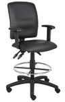 Boss Multi-Function Leatherplus Drafting Stool W/ Adjustable Arms B1646