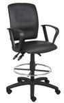 Boss Multi-Function Leatherplus Drafting Stool W/ Loop Arms B1647