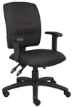Boss Multi-Function Fabric Task Chair W/ Adjustable Arms B3036-BK
