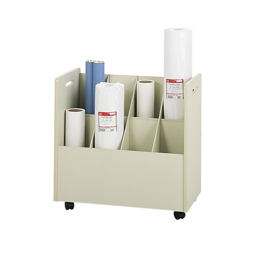 Safco Mobile Roll File, 8 Compartment