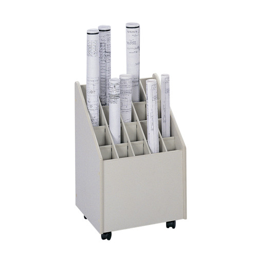 Safco Mobile Roll File, 20 Compartment