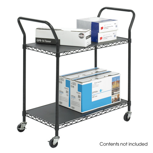 Safco Wire Utility Cart 2 Shelf