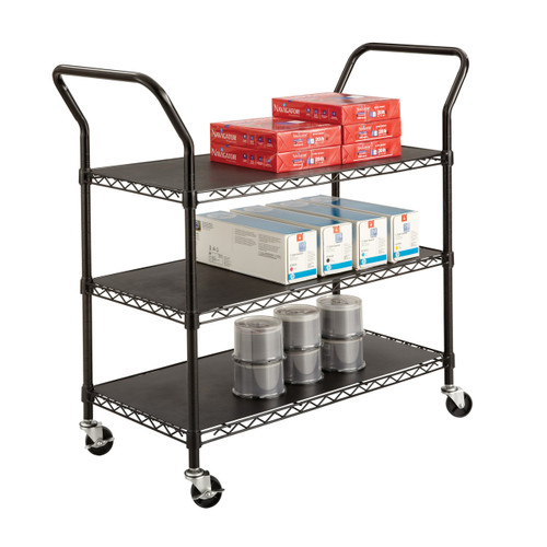 Safco Wire Utility Cart 3 Shelf