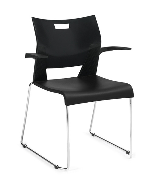 Global DUET-Sledbase armchair BLACK 6620