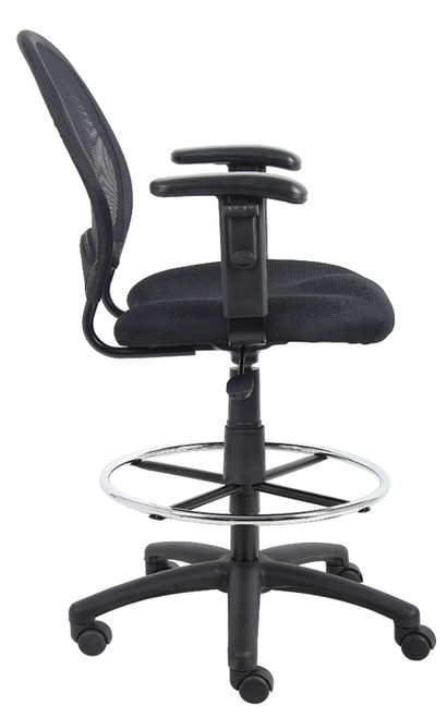 Boss Mesh Drafting Stool W/ Adjustable Arms B16216