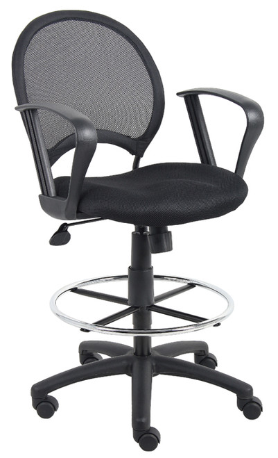 Boss Mesh Drafting Stool W/ Loop Arms B16217