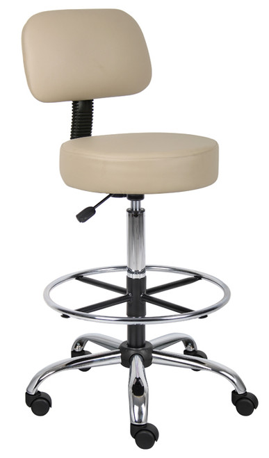 Boss Medical/Drafting Stool with Back B16245