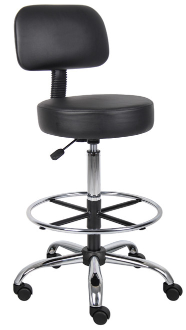 Boss Medical/Drafting Stool with Back B16245