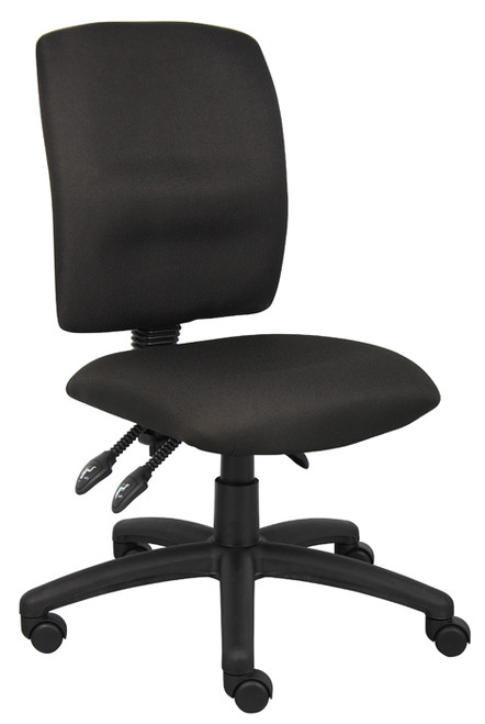 Boss Multi-Function Fabric Task Chair  Without Arms B3035-BK