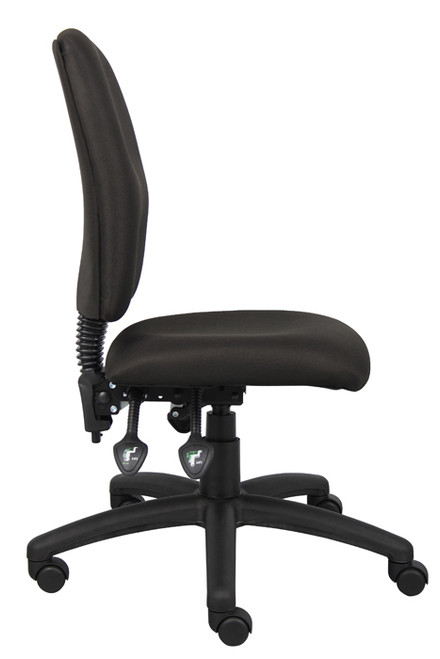 Boss Multi-Function Fabric Task Chair  Without Arms B3035-BK