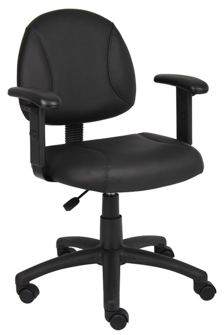 Boss Black Posture Chair W/ Adjustable Arms B306