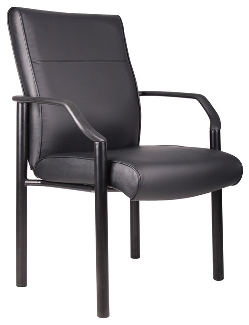Boss Mid Back Guest Chair In Leatherplus B689