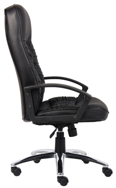 Boss High Back Leatherplus Chair W/ Chrome Base B7301C