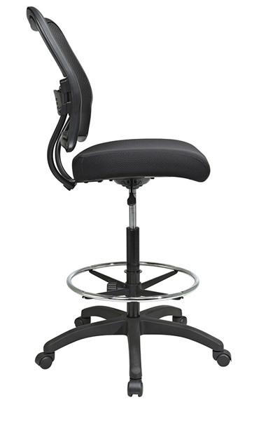Office Star Deluxe AirGridÂ Back Drafting Chair with Mesh Seat and Adjustable Footring 13-37N20D