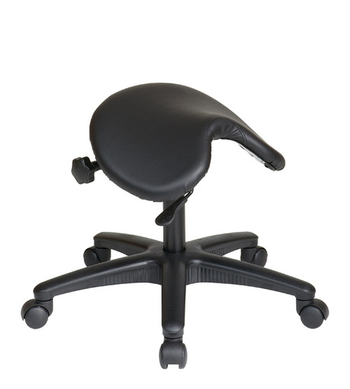 Office Star Pneumatic Drafting Chair with Backless stool and Saddle Seat.