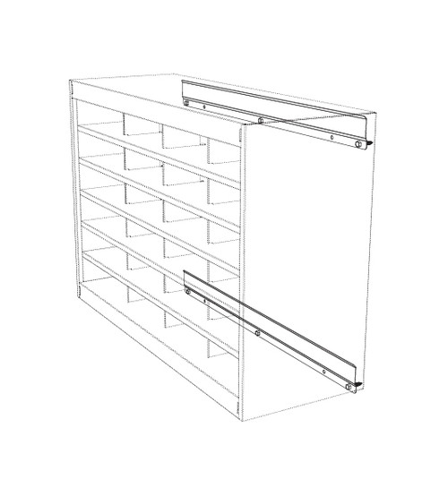 Safco E-Z Stor Wall Mounting Bracket Set