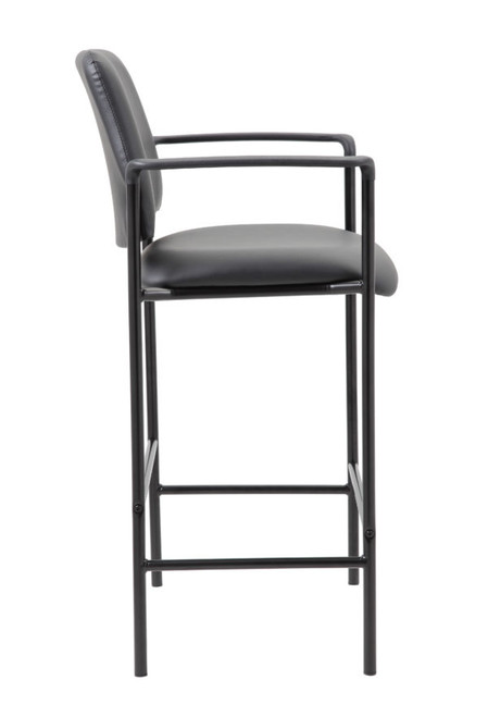 Boss Contemporary Counter Height Stool In Black Caressoft