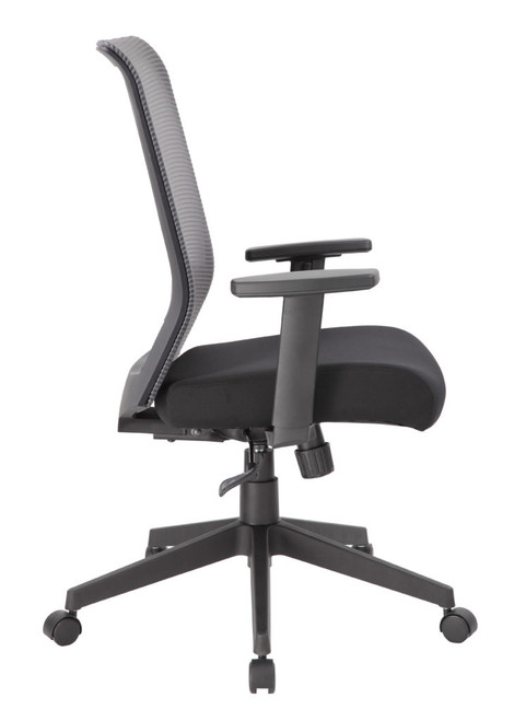 Boss Grey Horizontal Mesh Back Task Chair, Synchro-Tilt Mechanism