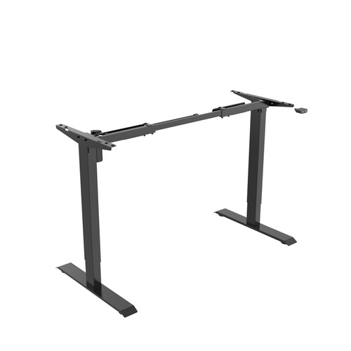 Single Motor, Height Adjustable Black Standing Desk Base (BASE ONLY - Order Top Separately Or Use Your Own)