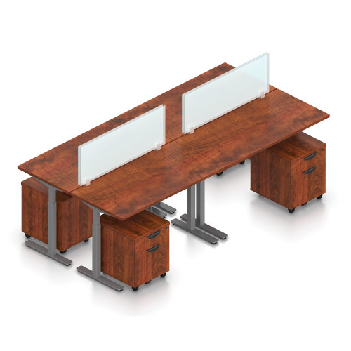 Offices To Go Layout SL-8, 49" x 96" 4-Pod Workstation