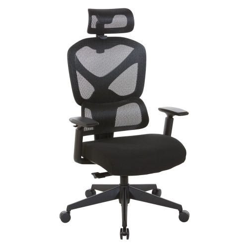 Office Star Mesh Back Manager's High Back Chair with Headrest (71142HR-3)