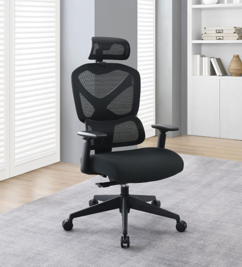 Office Star Mesh Back Manager's High Back Chair with Headrest (71142HR-3)