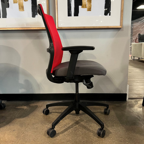 Pre-Owned Sit On It Task Chair, Red/Grey/Black