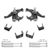 3/4 Spindle Drop Lowering Kit + Shocks FOR 73-87 Chevy GMC C10 C15 1" Rotors 2WD