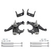 3/5 Spindle Drop Kit + Rear Shocks FOR 73-87 Chevy GMC C10 C15 1" Rotors 2WD