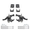 3/6 Spindle Drop Kit + Rear Shocks FOR 73-87 Chevy GMC C10 C15 1" Rotors 2WD