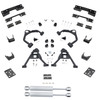 2007-2013 Silverado / Sierra 1500 4/6 Lowering Kit - Control Arms + Rear Shocks + C-Notch