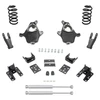 2014-2016 Silverado / Sierra 1500 V6 3/3-4 Lowering Kit - Spindles + Coils + Rear Shocks - Cast Stee