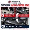 Factory cast-steel control-arm identification