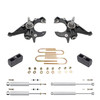 2/3 Spindles Lowering Kit with Front and Rear Shocks for 1982–2003 Chevy S10 GMC S15 Sonoma 2WD I4/V
