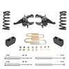 4/4 Spindles + coils Lowering Kit with Front and Rear Shocks for 1982–2003 Chevy S10 GMC S15 Sonoma