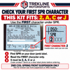 Check the FIRST SPR character on the factory door label