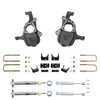 4-5/6 Lowering Kit for 2019-2026 Chevrolet Silverado / GMC Sierra 1500 4WD - Spindles + Adjustable S