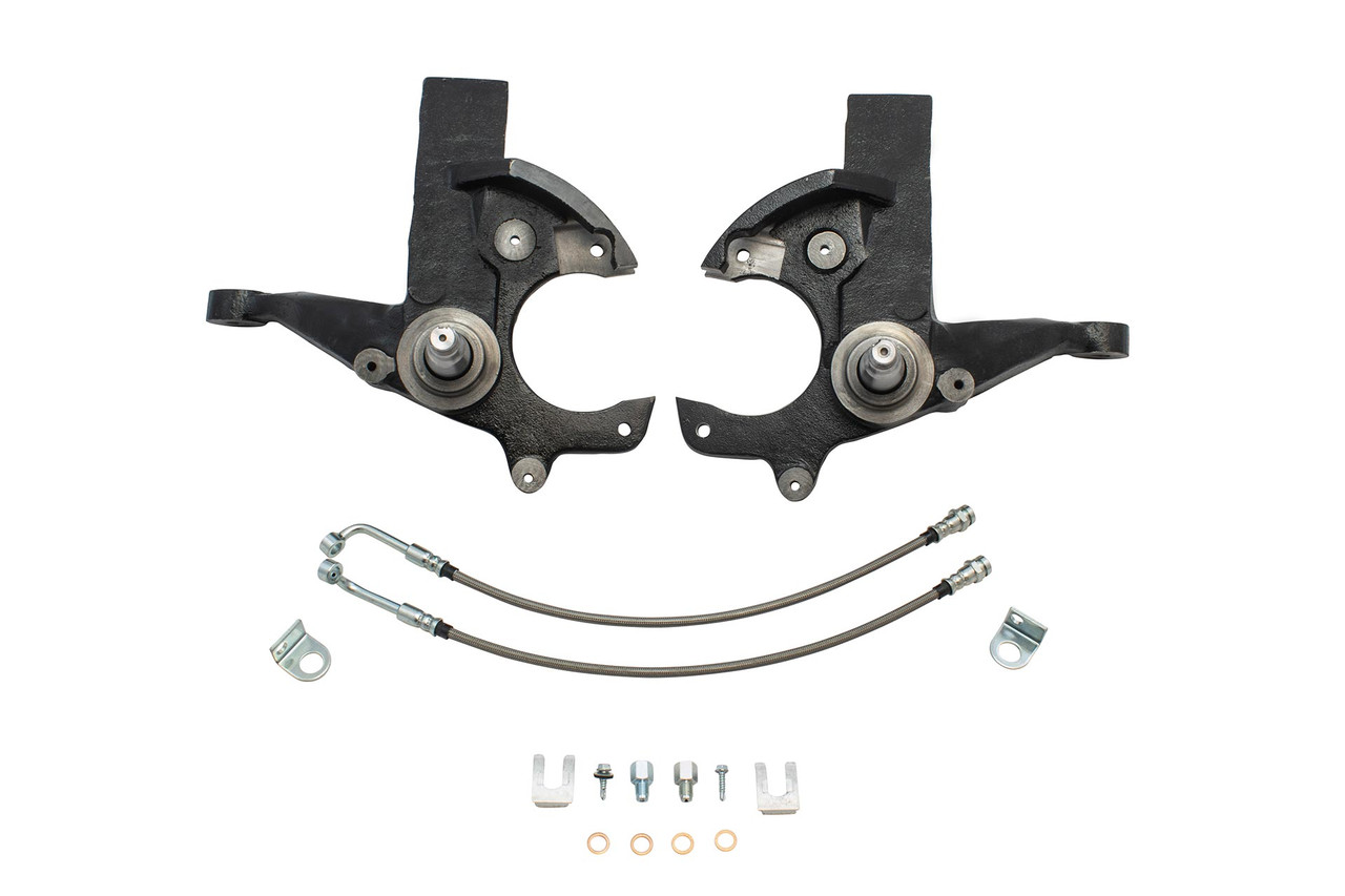 78 - 86 Pontiac Bonneville (G Body) 3" Lift Spindles and Extended Brake Lines