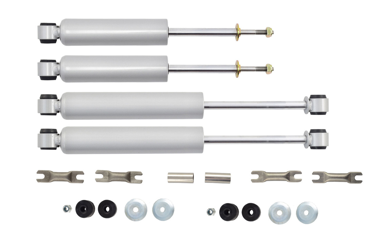 Shocks for 4"/7-8" Spindles, Coils / Flip Kit, Drop Shackles on 88-98 Chevy / GMC C1500 2WD