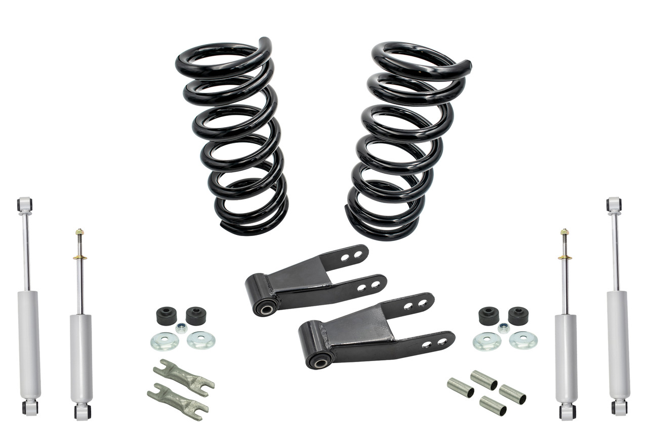 99 - 06 Silverado / Sierra 1500 (V6)  2" / 2" Coil Drop Kit + Shocks