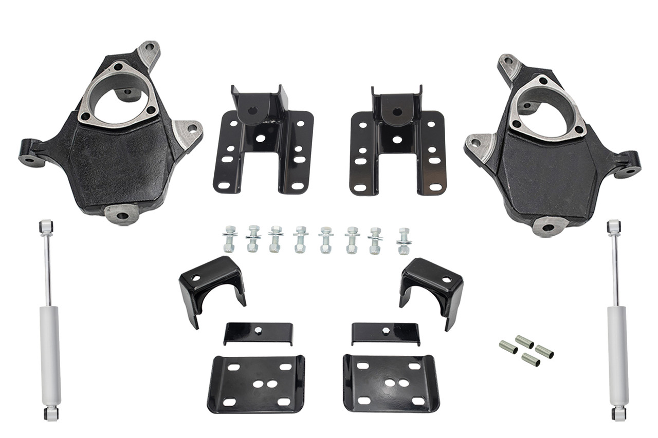 1999 - 2006 Chevy Silverado GMC Sierra LONG BED 2/4" - 2/5" DROP KIT + Rear SHOCKS