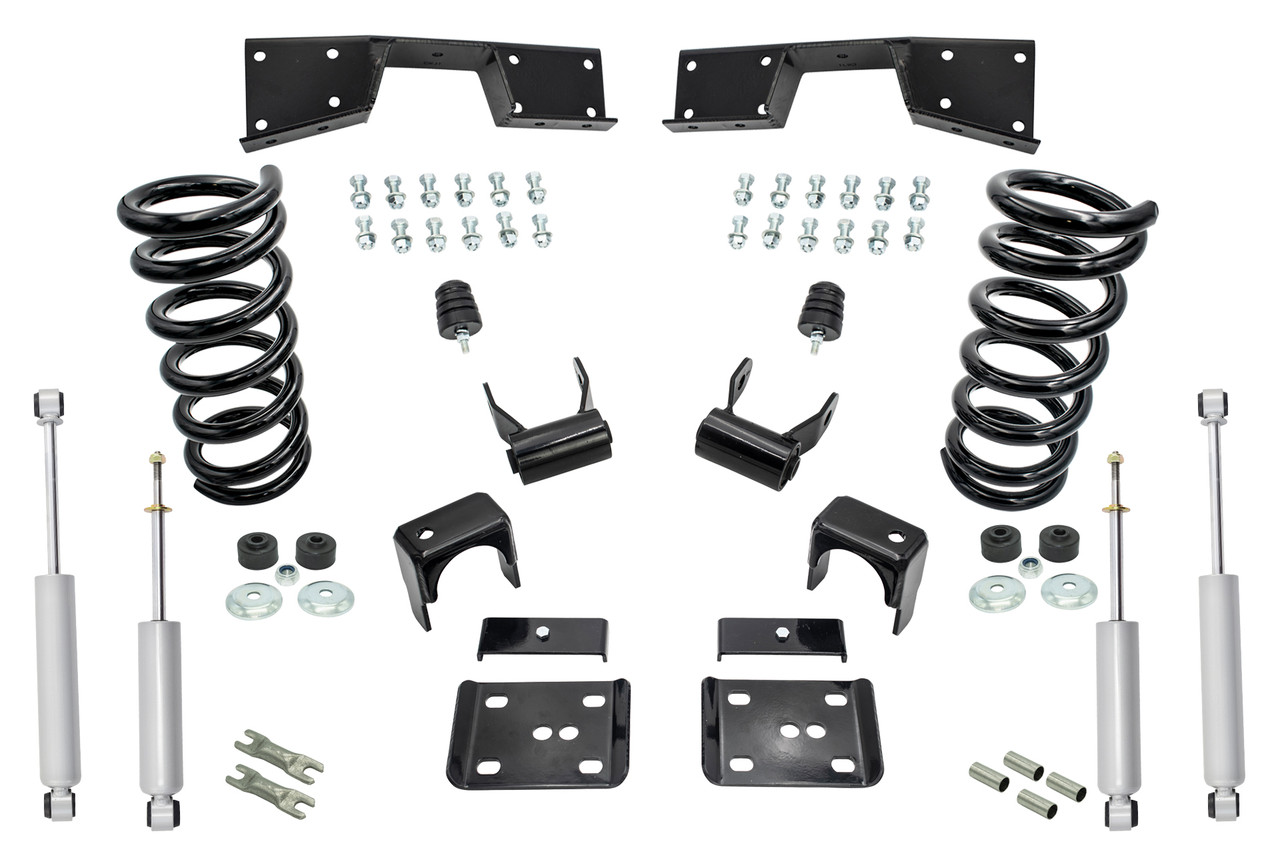 2001 - 06 Chevrolet Silverado GMC Sierra V8 3" / 5" Lower Drop + SHOCKS +C-NOTCH