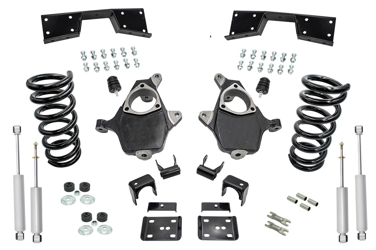 1999 - 2000 Silverado / Sierra 1500 (V8)  3" / 5" Spindle Coil Drop Kit + Shocks Notch