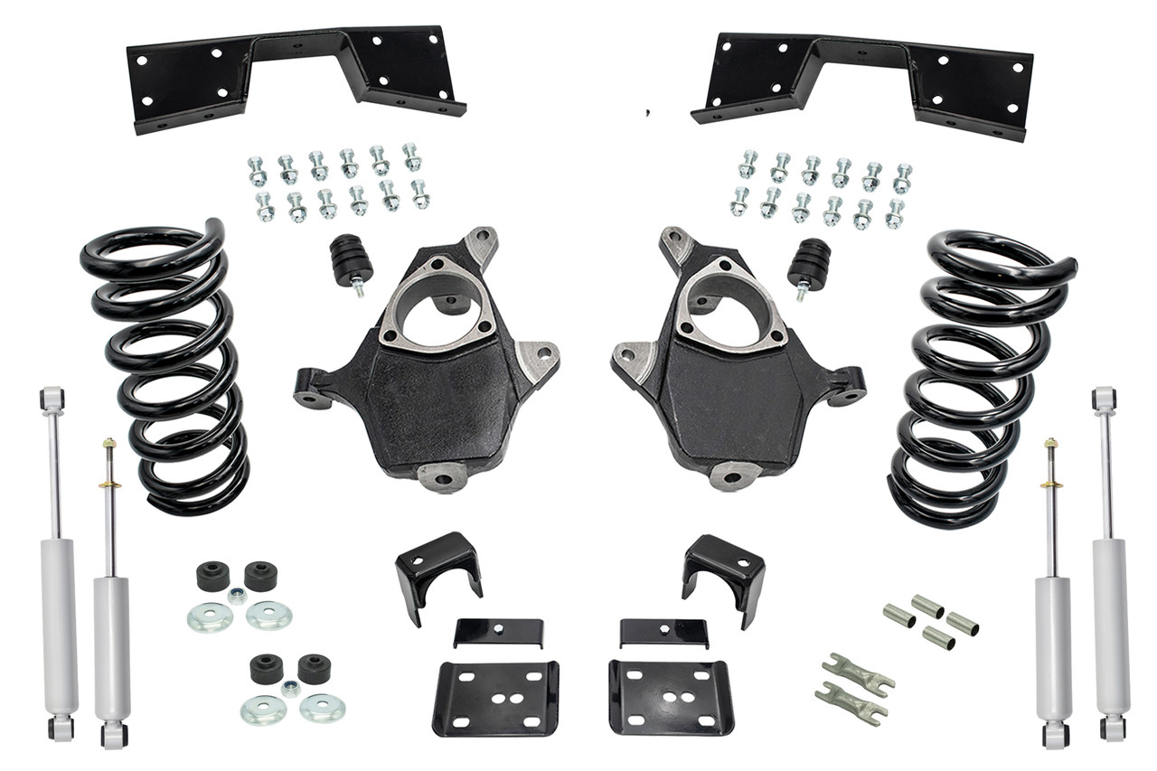 1999 - 2000 Silverado / Sierra 1500 (V6)  3" / 6" Spindle Coil Drop Kit + Shocks Notch